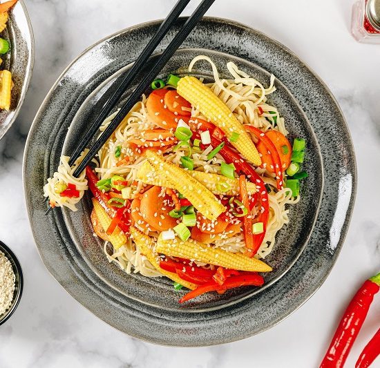 Vegetable Stir-fry with Hokkien Noodles