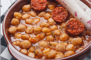 Tapas Cook Along: Chorizo & Chickpea Stew with Patatas Bravas & Garlic Aol