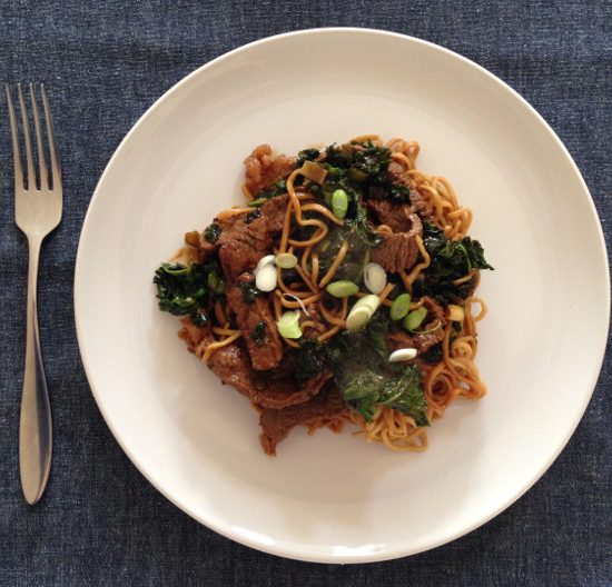 Stir-fried-Steak-with-Kale-and-Egg-Noodles