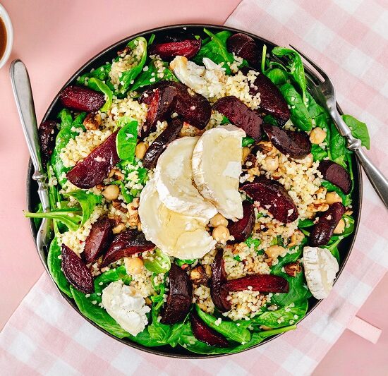 Warm Beetroot, Goat's Cheese and Bulgur Wheat Salad