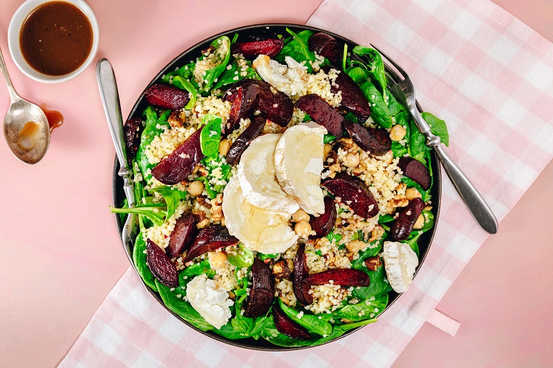 Warm Beetroot, Goat’s Cheese and Bulgur Wheat Salad