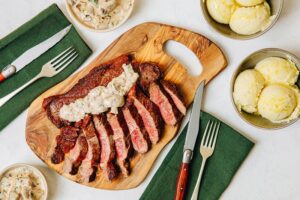 Irish Steak with O'Sheas Farm Truffled Mashed