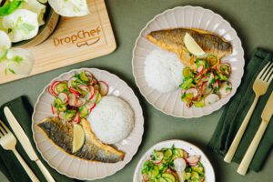 Crispy Sea Bass With Iona Farm Thai Style Radish Salad