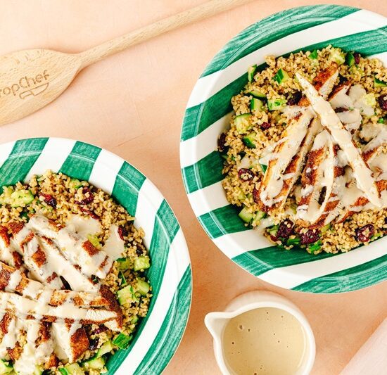 Spiced Chicken & Bulgar Bowl with Sweet Tahini Sauce