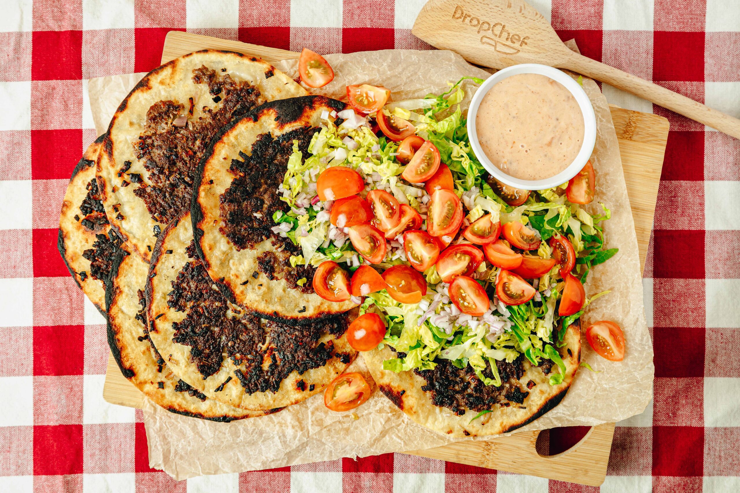 Rebel Smash Burger Tacos with Irish Beef