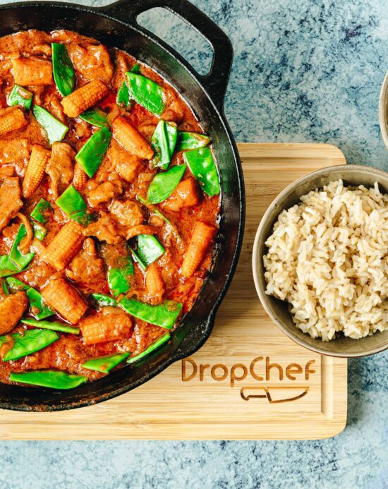 Bangkok Style Pork & Peanut Curry with Brown Rice