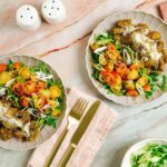 Parmesan Pesto Gnocchi with Rainbow Tomato Salad