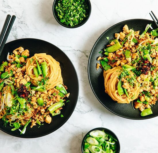 Spicy Peanut Tofu Noodles