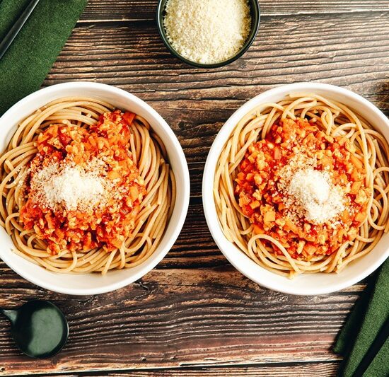 Turkey Bolognese With Wholewheat Spaghetti