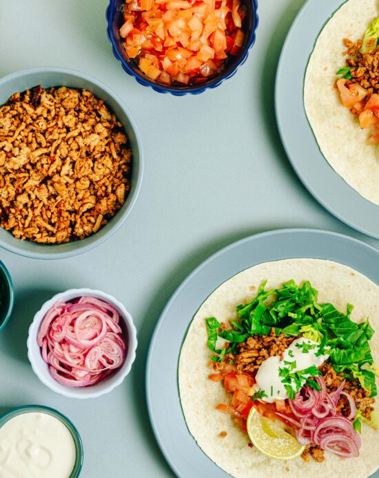 Sticky Pork Mince Tacos
