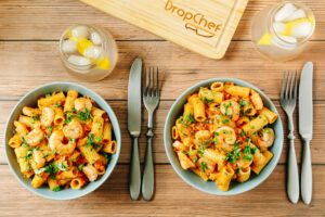 Cajun King Prawn Rigatoni with Hot Honey