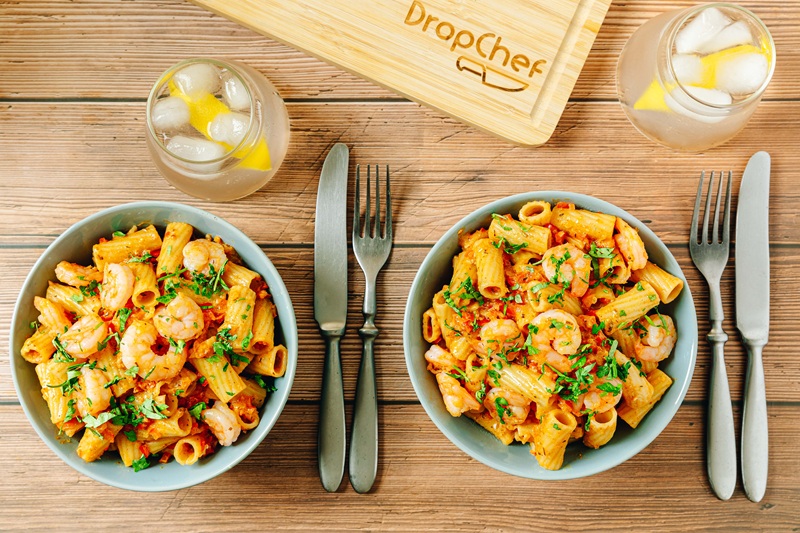Cajun King Prawn Rigatoni with Hot Honey