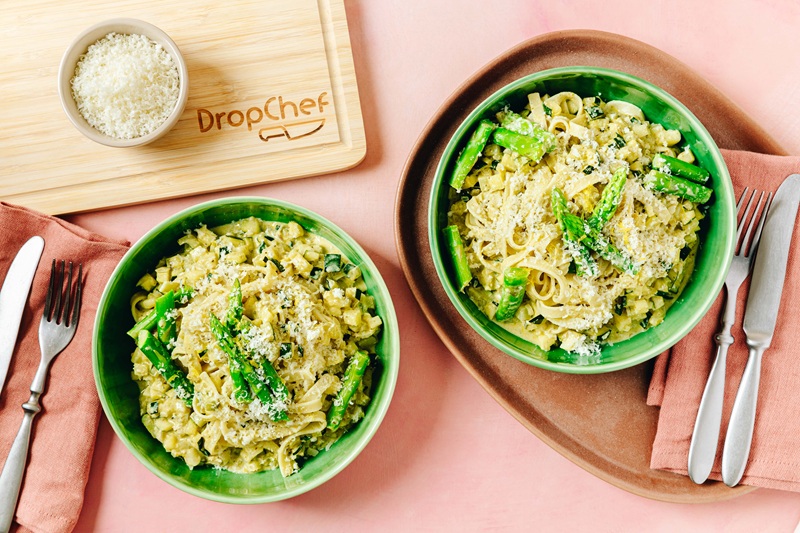 Silky Pesto Primavera Tagliatelle