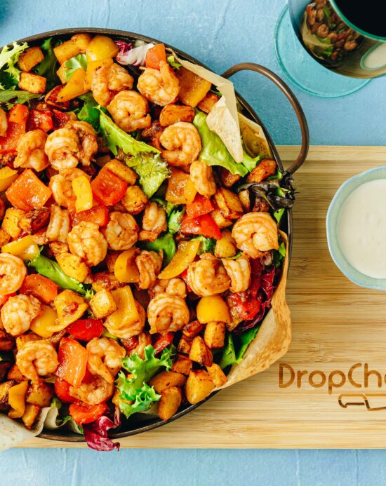 Spanish-Style Prawns with Smoky Paprika Potatoes