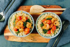 Creamy Prawn & Spinach Curry with Brown Rice