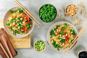 Stir-fried Vegetables with Kale and Egg Noodles - 800 x 533