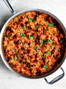 Chiapas Veggie Rice & beans with Salsa