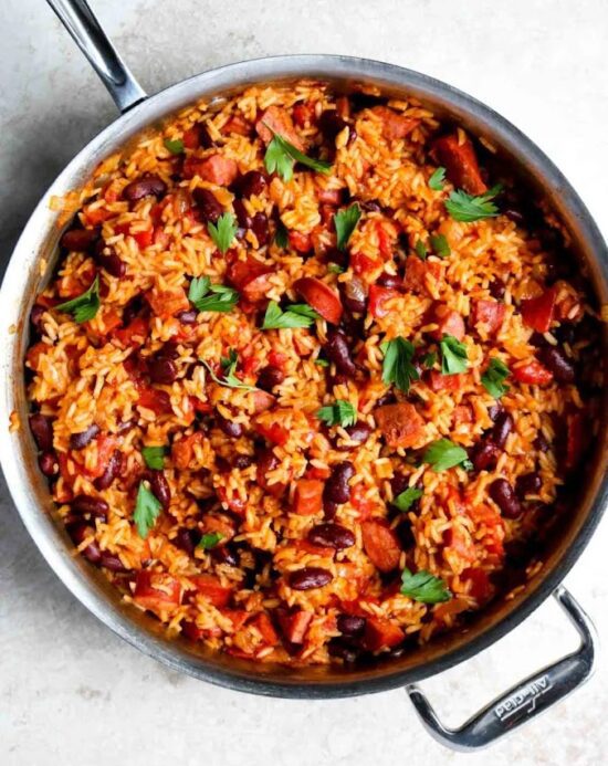 Chiapas Veggie Rice & beans with Salsa
