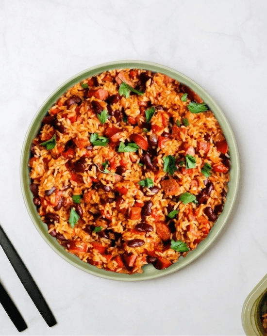 Chiapas Veggie Rice & beans with Salsa