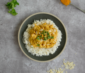 Mild Chicken Korma with Tomato and Flaked Almond