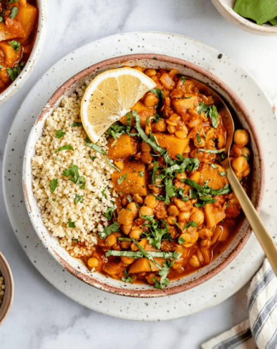 Chickpea & Squash Tagine with Couscous