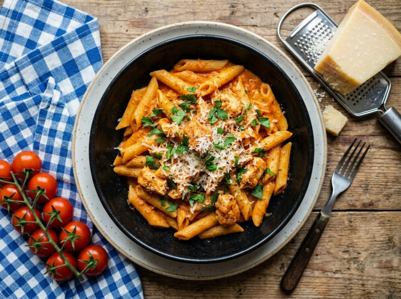 Harissa Chicken Penne Pasta