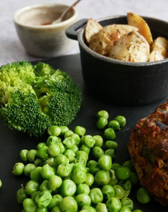 Homemade Beef Burger, Rough Cut Chips & Burger sauce