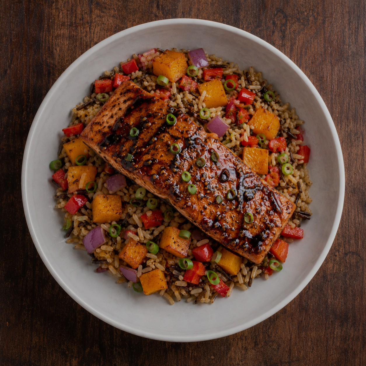 Balsamic Salmon Salad
