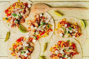 Mexican-Style Fish Tacos with Sweetcorn Salsa