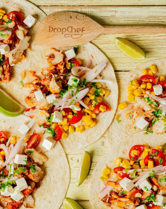 Mexican-Style Fish Tacos with Sweetcorn Salsa