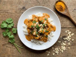 Mild Chicken Korma with Tomato and Flaked Almond