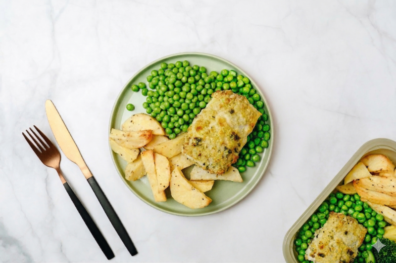 Pan Fried Hake, Rough Cut Chips & Tartar Sauce