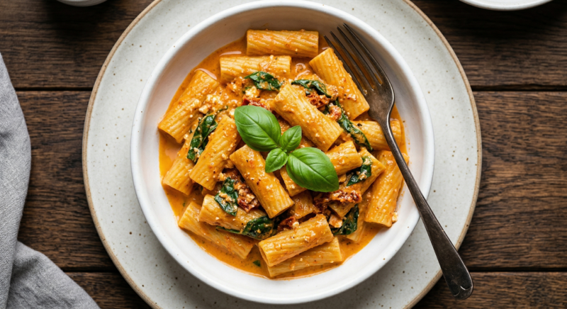 Sicilian Feta Pesto Pasta & Sundried Tomato