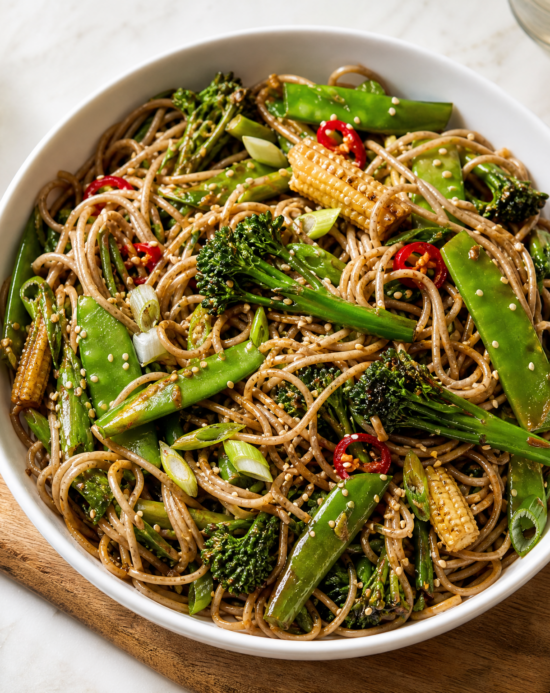 Soba Noodle & Mixed Vegetable Stir-fry