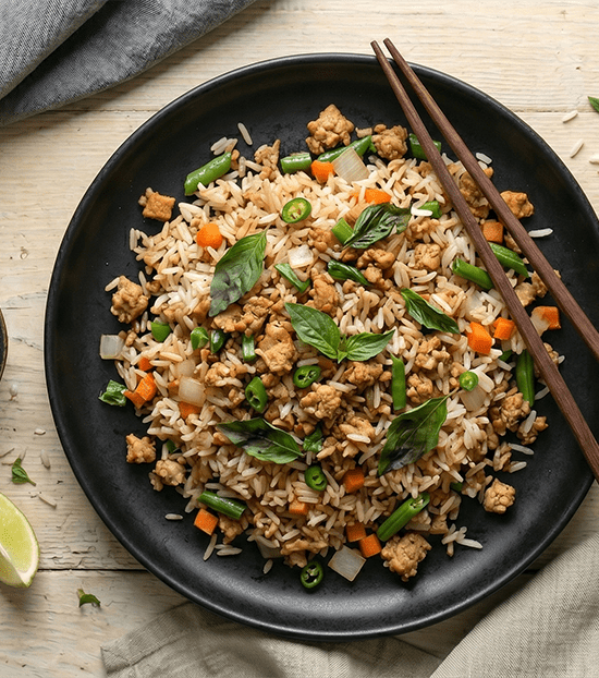 Thai Basil Tofu Fried Rice