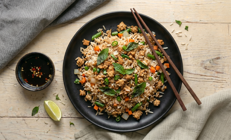 Thai Basil Tofu Fried Rice