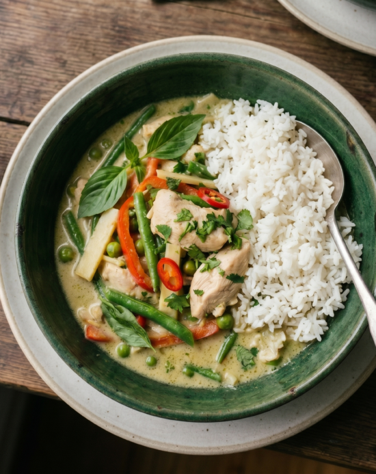 Thai Green Chicken Curry & Basmati Rice