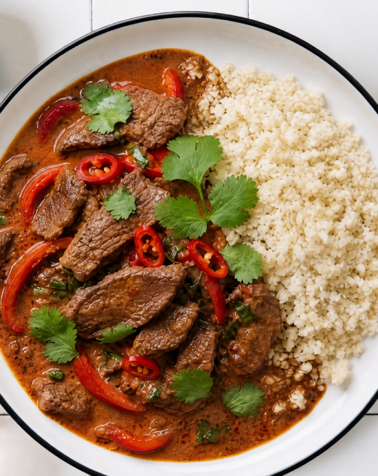 Thai Red Beef Curry & Cauli Rice