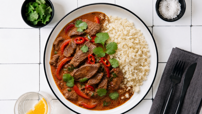 Thai Red Beef Curry & Cauli Rice