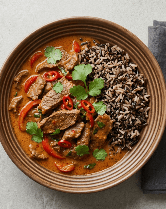 Thai Red Beef Curry & Wild Rice