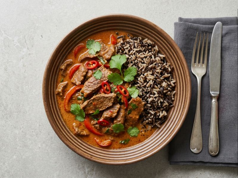 Thai Red Beef Curry & Wild Rice