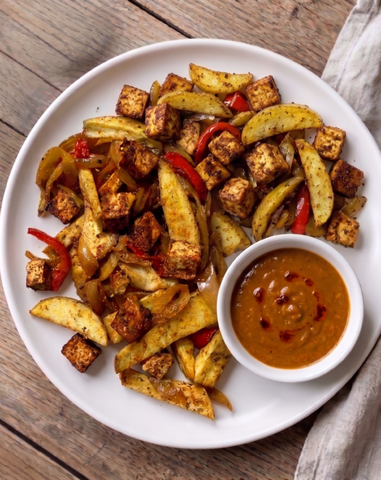 Tofu Spice Bag & Satay Dip