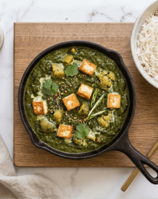 Vegetarian Saag & Long Grain Rice