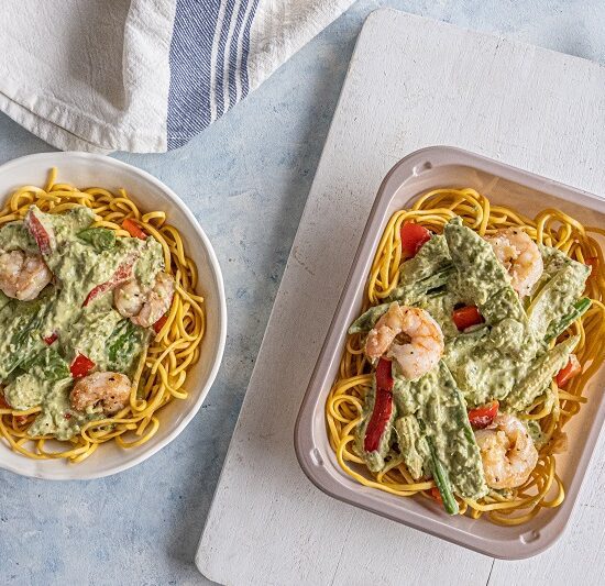 Zesty Thai Green Prawn Curry with Noodles